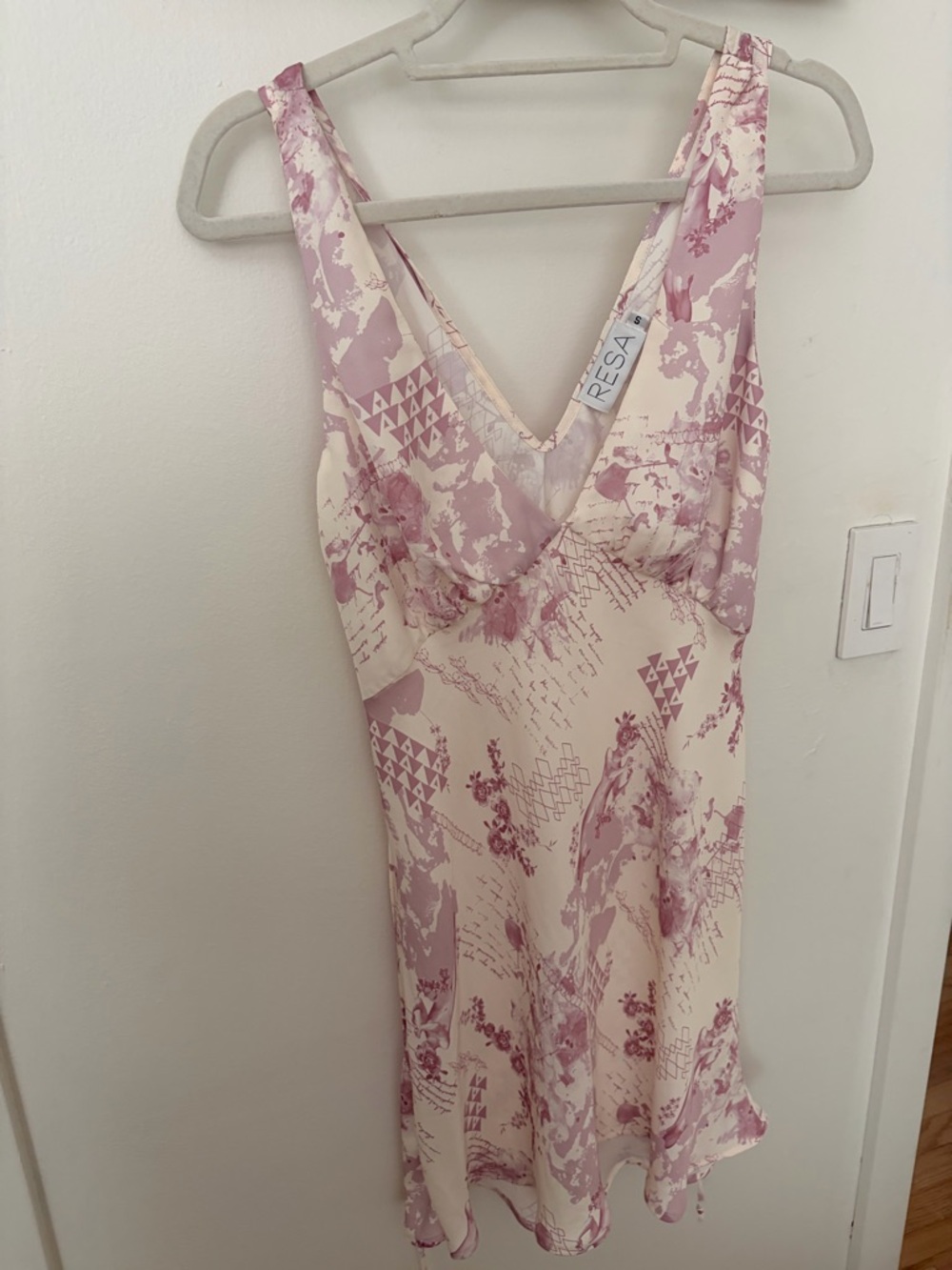 RESA Lavendar & Cream Floral Slip Dress
